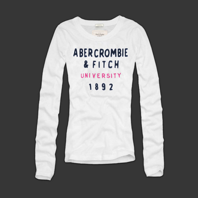 Abercrombie Fitch Mujeres De Cuello Redondo Largo Remera AF8160